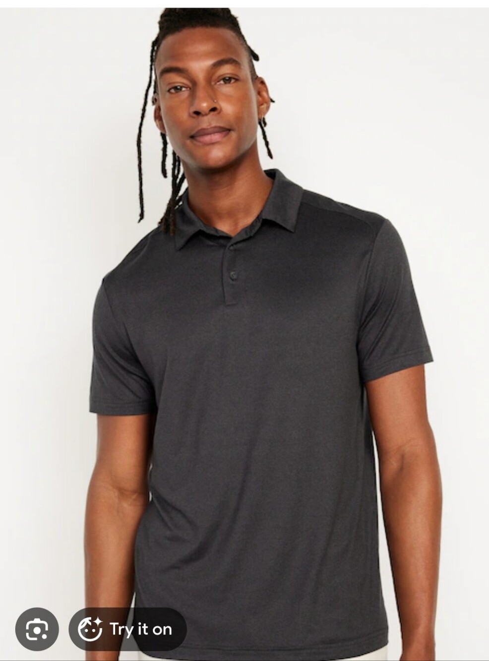 Men's Short-Sleeve Performance Polo Shirt - Charcoal L